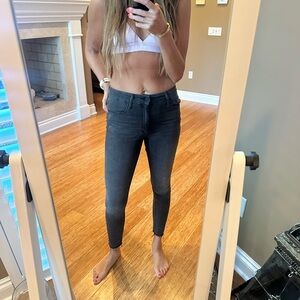 MOTHER Charcoal Skinny Jeans